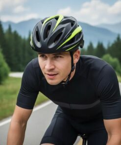 Alternative view of Capacete Ciclismo Eagle Preto com Amarelo Kode