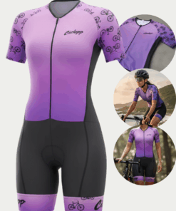 Macaquinho de Ciclismo Feminino Trip Lilás Ciclopp