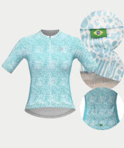 Camisa de Ciclismo Feminina Onça Azul Mauro Ribeiro