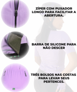 Alternative view of Camisa de Ciclismo Feminina Fiber Lavanda Mauro Ribeiro Sports