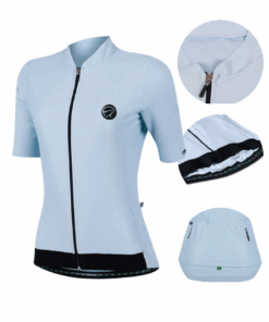Alternative view of Camisa de Ciclismo Feminina Fiber Baby Blue Mauro Ribeiro