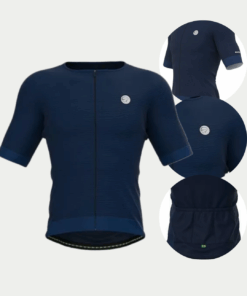 Camisa de Ciclismo Masculina Mesh Azul Marinho Mauro Ribeiro