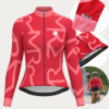 Camisa de Ciclismo Manga Longa Vermelha Identite Mauro Ribeiro - M
