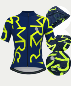 Camisa Feminina Identité Azul e Amarelo Mauro Ribeiro