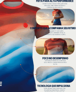 Alternative view of T-Shirt De Corrida Masculina Mist Vermelha Mauro Ribeiro Sports