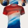 T-Shirt De Corrida Masculina Mist Vermelha Mauro Ribeiro Sports - M