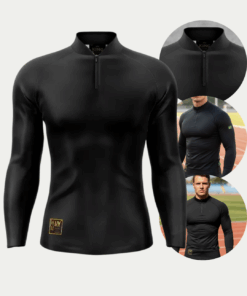 Camisa de Pesca Esportiva com Proteção Solar Preta King