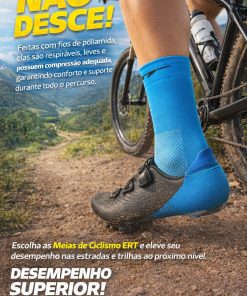 Alternative view of Meia De Ciclismo Unissex Azul Total Ert