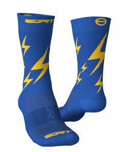 Meia de Ciclismo Unissex Azul Raios Ert