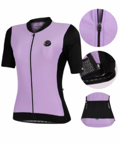 Camisa de Ciclismo Feminina Fiber Cor Lavanda Mauro Ribeiro Sports