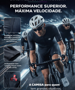 Alternative view of Camisa Ciclismo Masculino Fiber 2.0 Preto Mauro Ribeiro