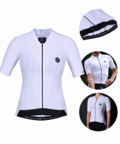 Camisa De Ciclismo Feminina Fiber 2.0 Branca Mauro Ribeiro