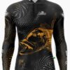 Camisa De Pesca +UV50 Tucunaré Preto Laranja King