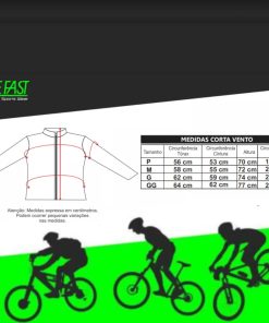 Alternative view of Jaqueta Ciclismo Corrida Corta Vento Light Amarela Neon Be Fast