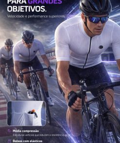 Alternative view of Camisa De Ciclismo Masculina Fiber 2.0 Branca Mauro Ribeiro