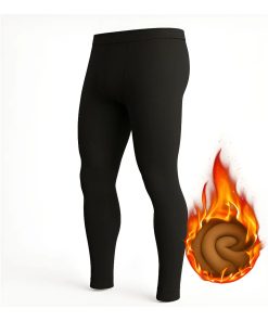Calça Térmica Preta Flanelada Felpada Segunda Pele Inverno Unissex