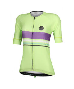 Camisa De Ciclismo Feminina Line Verde Mauro Ribeiro Sports