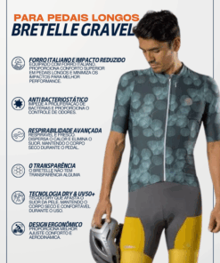 Alternative view of Bretelle Masculino Gravel Chumbo Amarelo Mauro Ribeiro