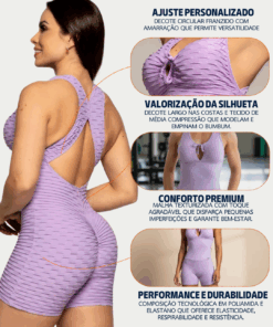 Alternative view of Macaquinho Jacquard Up Lavanda Movimento E Companhia