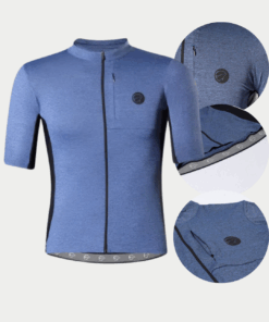 Camisa De Ciclismo Masculina Gravel Pocket Azul