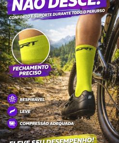 Alternative view of Meia de Ciclismo Unissex Amarelo Fluor Ert