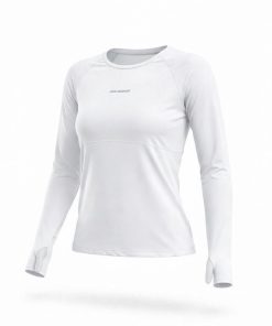 Blusa de Corrida Feminina Run Uv Protection Branca Zero Açúcar