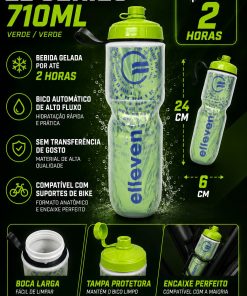 Alternative view of Garrafa de Hidratação Ciclismo Corrida Caramanhola Isotérmica 700ml Verde Elleven