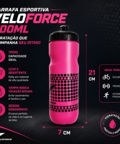 Alternative view of Garrafa de Hidratação Ciclismo Corrida Caramanhola 700ml Rosa Veloforce