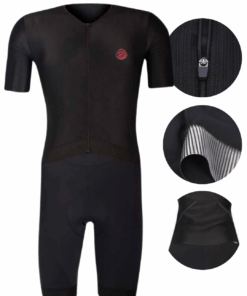 Macaquinho De Ciclismo Masculino Fiber Black Mauro Ribeiro