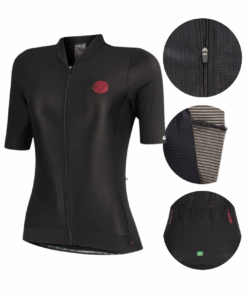Camisa de Ciclismo Feminina Fiber Black Mauro Ribeiro Sports