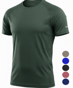 Camiseta Esportiva Masculina Treino e Corrida Verde Musgo
