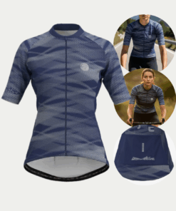 Alternative view of Camisa Ciclismo Fem Manga Curta Intense Azul Mauro Ribeiro