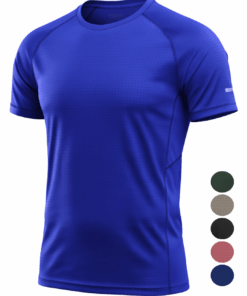 Camiseta Esportiva Masculina Treino e Corrida Azul Bic