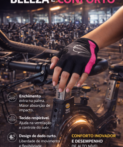 Alternative view of Luva de Ciclismo Gel MTB/SPEED Pink Mauro Ribeiro Sports