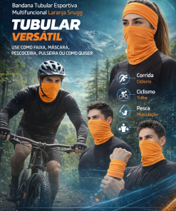 Alternative view of Bandana Tubular Esportiva Multifuncional Laranja Snugg