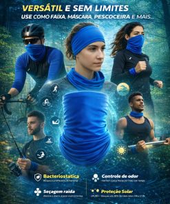 Alternative view of Bandana Tubular Esportiva Multifuncional Azul Snugg