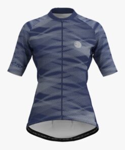 Camisa Ciclismo Fem Manga Curta Intense Azul Mauro Ribeiro