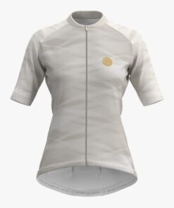 Camisa Ciclismo Fem Manga Curta Intense Bege Mauro Ribeiro