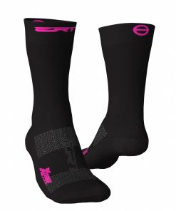 Meia De Ciclismo Unissex Preto e Pink Total Ert