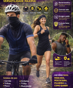 Alternative view of Bandana Tubular Esportiva Multifuncional Preto Snugg