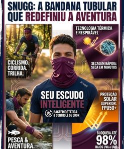 Alternative view of Bandana Tubular Esportiva Multifuncional Vinho Snugg