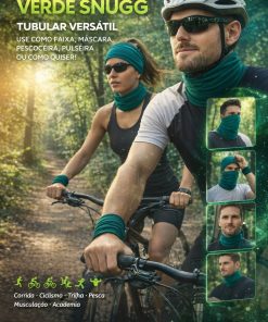 Alternative view of Bandana Tubular Esportiva Multifuncional Verde Snugg
