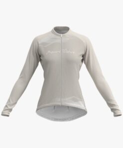 Camisa Ciclismo Fem Manga Longa Intense Bege Mauro Ribeiro