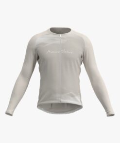 Camisa De Ciclismo Masc Manga Longa Intense Bege Mauro Ribeiro