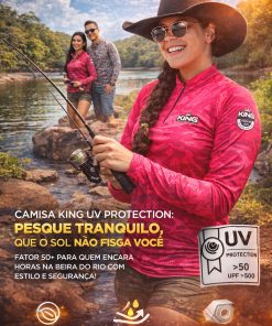 Alternative view of Camisa de Pesca Feminina +UV50 Tecno Dry Fit Pink King