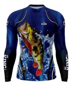 Camisa De Pesca Tucunaré Com proteção Solar Azul King