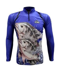 Camisa De Pesca Tilápia Com proteção Solar Azul King