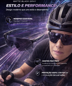 Alternative view of Óculos Esportivo HB Quad R 2.0 Matte Black Gray