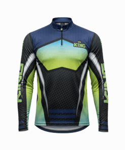 Camisa Esportiva Com Proteção Solar Preta Verde King