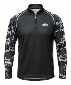 Camisa De Pesca Com Proteção Solar Preto Camuflado King